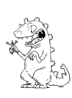 A coloring page of the rugrats